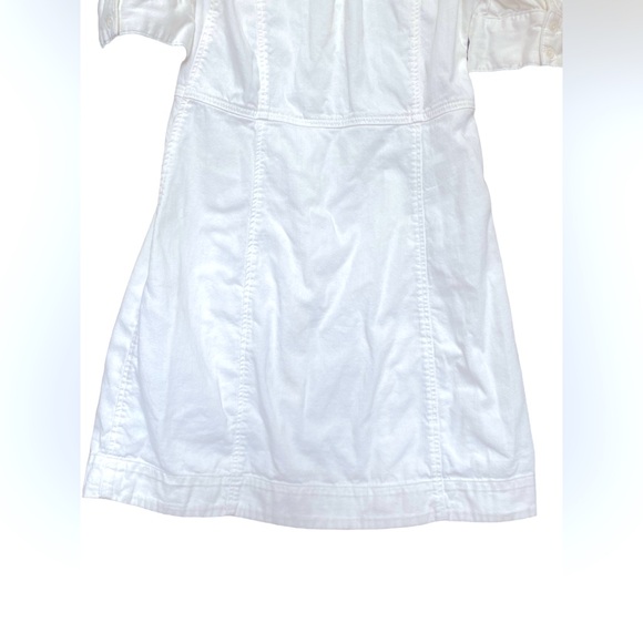 FRAME | White Denim Shirt Dress | Size Small - Picture 3 of 11